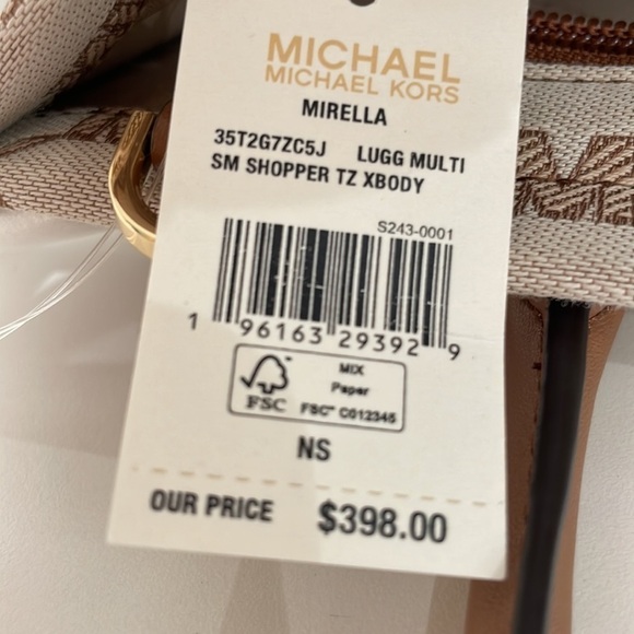 Michael Kors Mirella Small Logo Jacquard Crossbody Bag - Picture 8 of 10